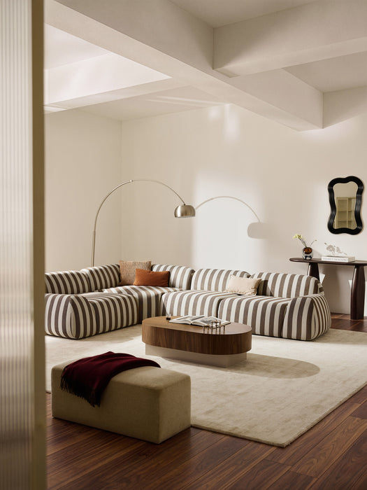 Modular Striped Corner Sofa Wolke 4-seater