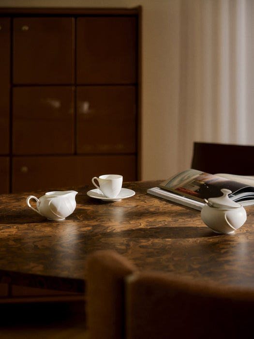 Adonis Porcelain Espresso Cups with Saucers, Set of 4