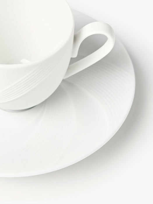 Porcelain Espresso Cups Adonis with Saucers Set of 4