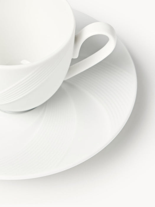 Adonis Porcelain Espresso Cups with Saucers, Set of 4
