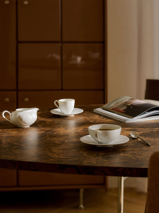 Porcelain Espresso Cups Adonis with Saucers Set of 4
