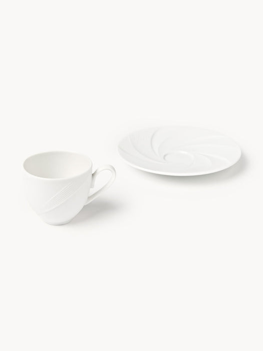 Adonis Porcelain Espresso Cups with Saucers, Set of 4