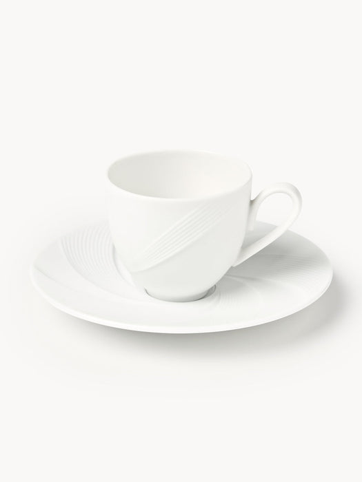 Adonis Porcelain Espresso Cups with Saucers, Set of 4