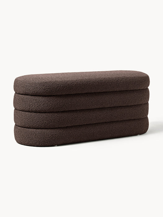 Boucl Upholstered Bench Alto with Storage Space