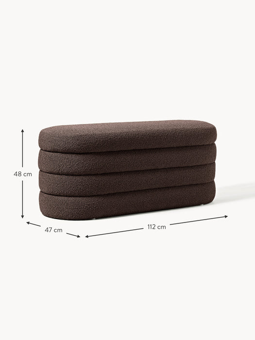 Boucl Upholstered Bench Alto with Storage Space