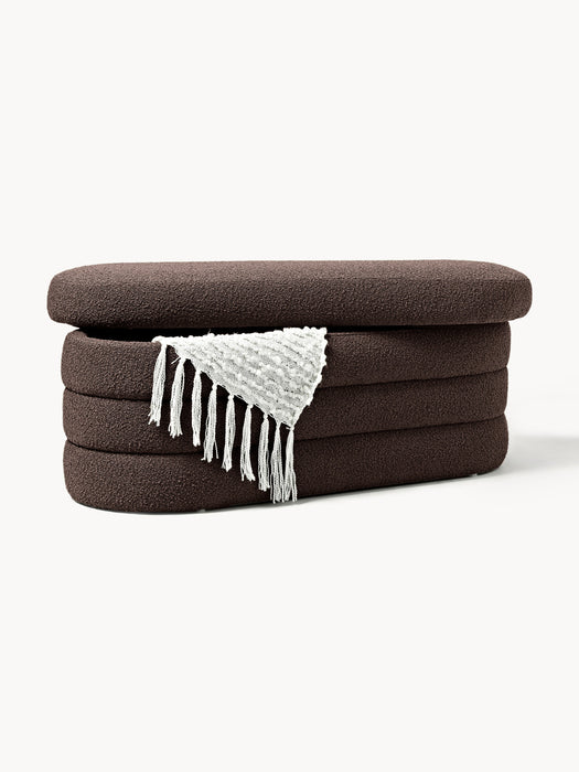 Boucl Upholstered Bench Alto with Storage Space