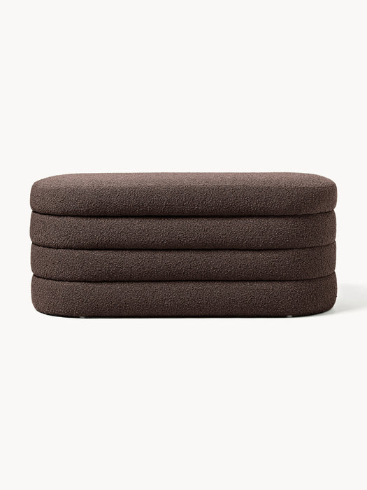 Boucl Upholstered Bench Alto with Storage Space