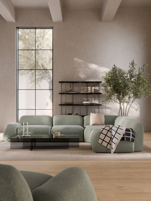 Modular Boucl Corner Sofa Wolke 4-seater