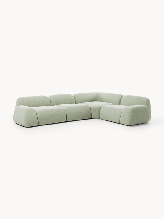 Modular Boucl Corner Sofa Wolke 4-seater