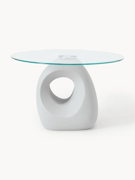 Linus Round Dining Table with Glass Top, in various sizes