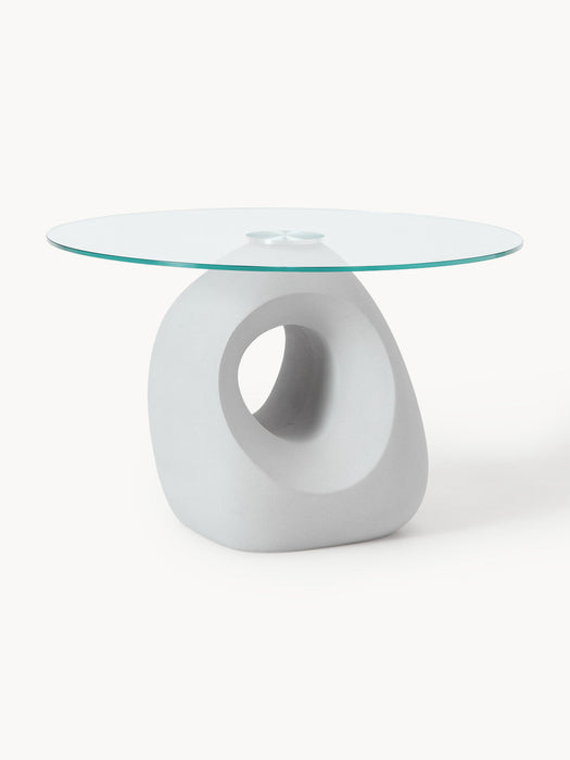 Linus Round Dining Table with Glass Top, in various sizes