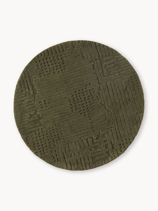 Round Hand-Tufted Wool Rug Merima