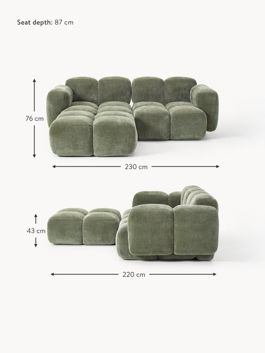 Modular Sofa Tayla 2-seater with Ottoman leftright