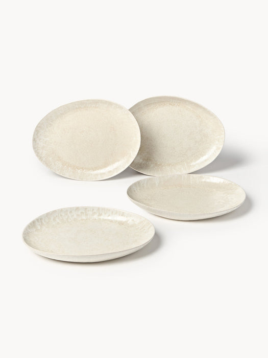 Macey Handmade Organic Shaped Dinner Plates, Set of 4
