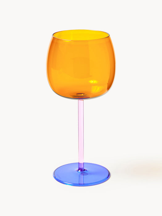 Karisa Mouth-Blown Borosilicate Red Wine Glasses, Set of 4