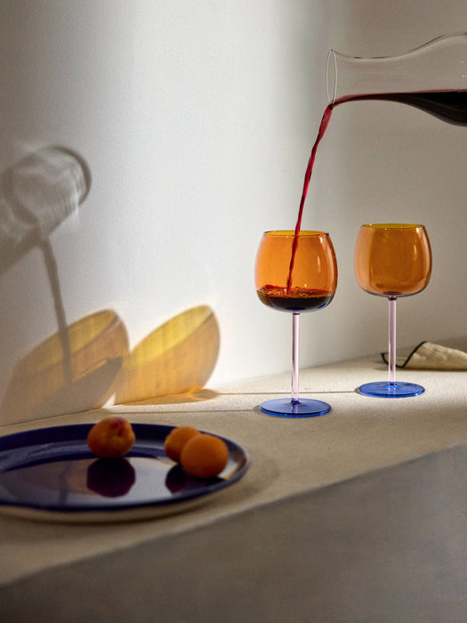 Karisa Mouth-Blown Borosilicate Red Wine Glasses, Set of 4