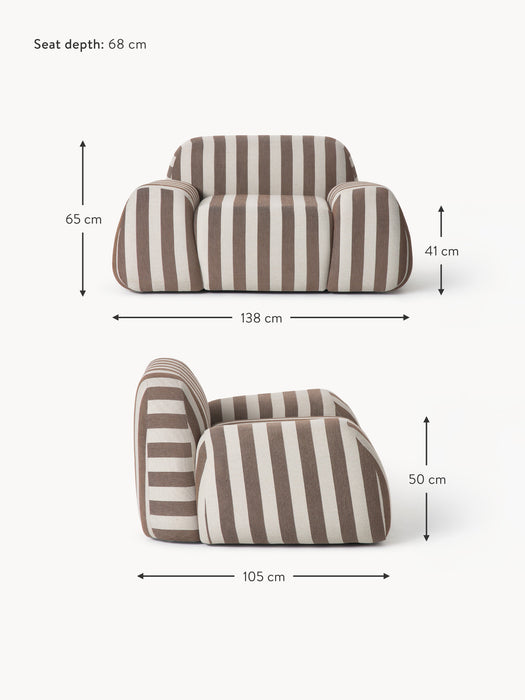 Striped Lounge Chair Wolke