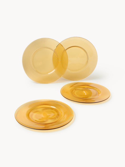 Effie Ribbed Dinner Plates, Set of 4