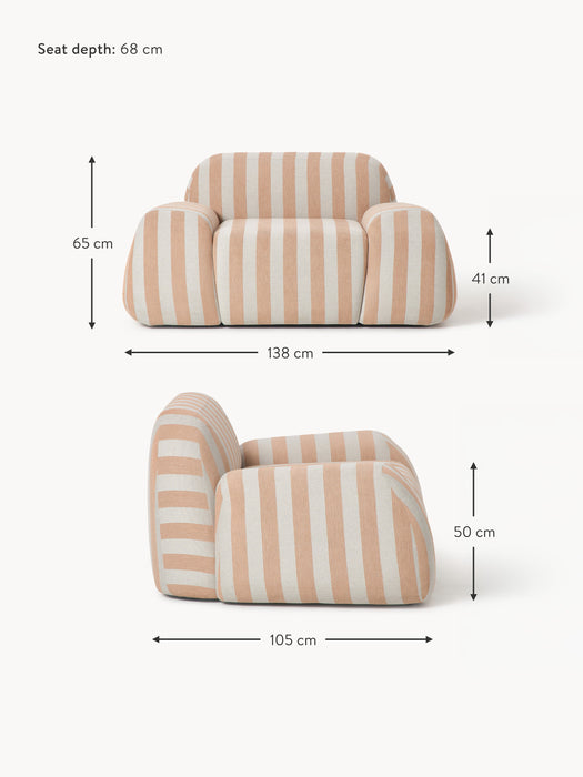 Striped Lounge Chair Wolke