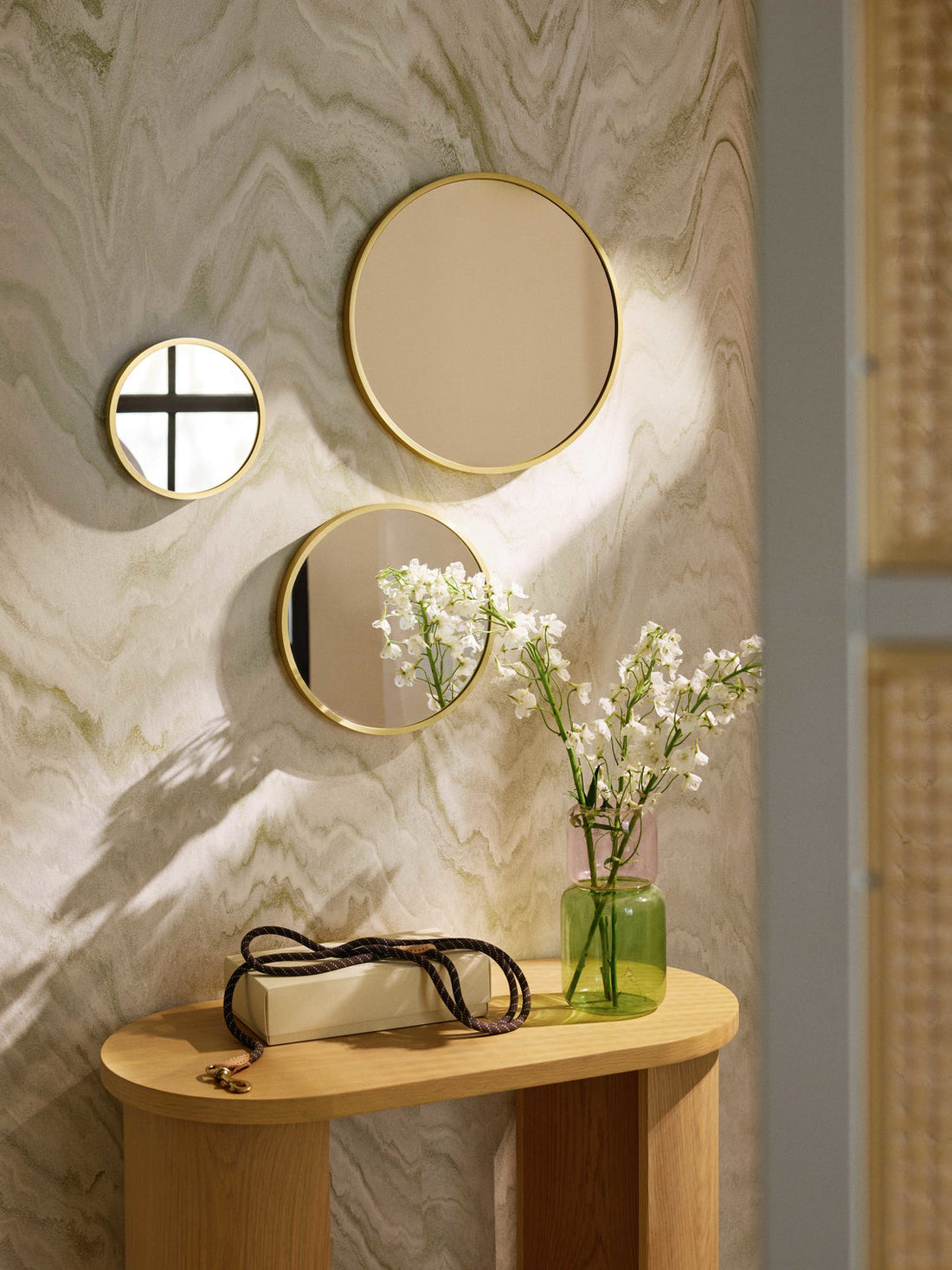 Ida Round Wall Mirrors, Set of 3