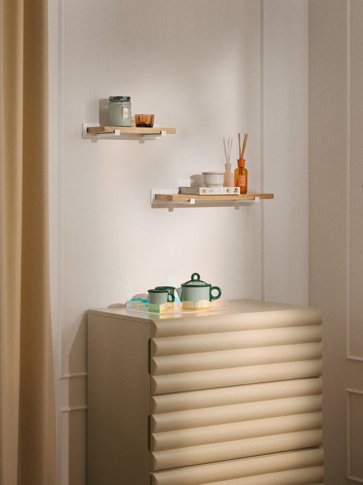 Ally Oak Wood Small Shelf, W 40 cm