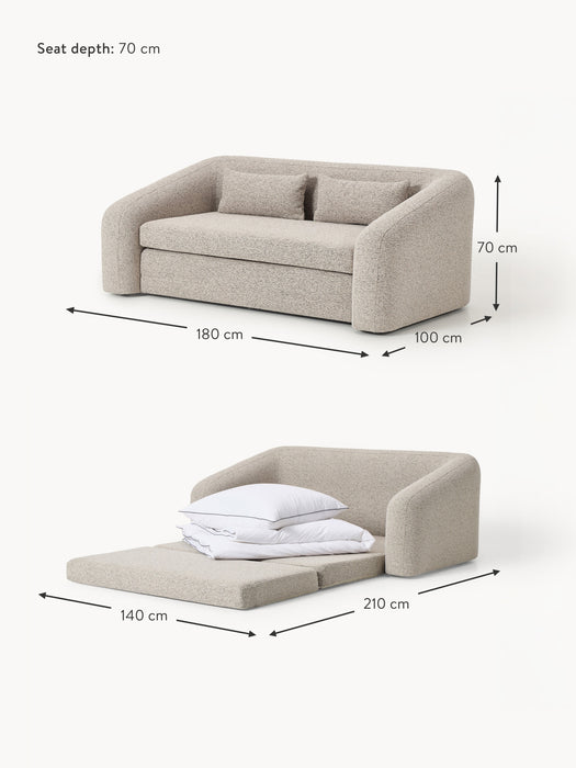 Boucl Sofa Bed Eliot 2-seater