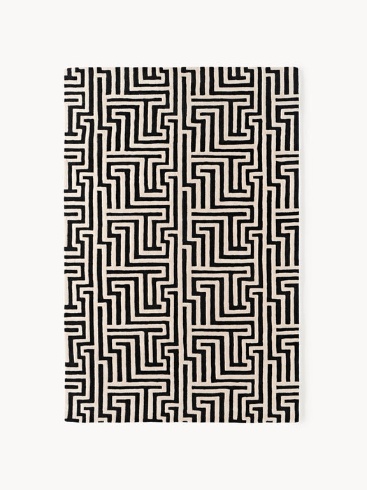 High-Low Wool Rug Monty Hand-Tufted