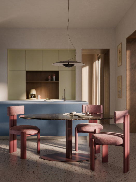 Miley Oval Marble Dining Table, 180 x 90 cm
