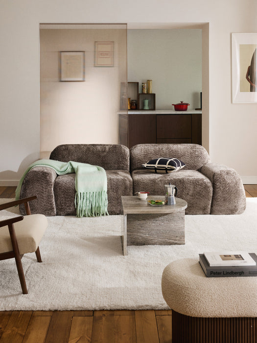 Modular Teddy Boucl Sofa Wolke 3-seater