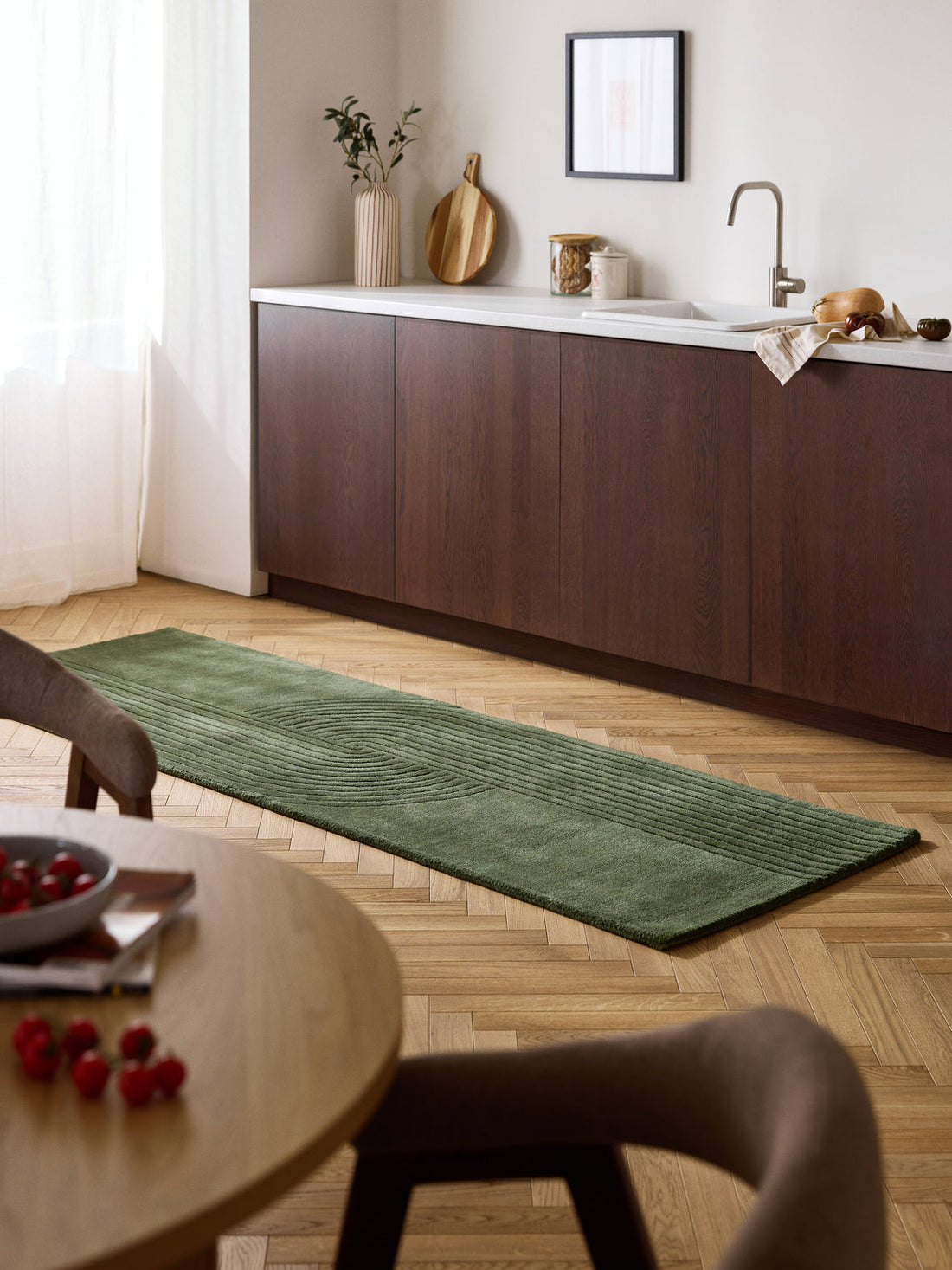 Mason High-Low Wool Runner, Hand-Tufted