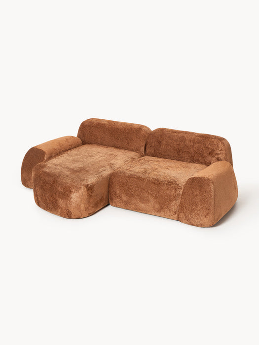 Wolke Modular Teddy Bouclé Corner Sofa (3-seater)