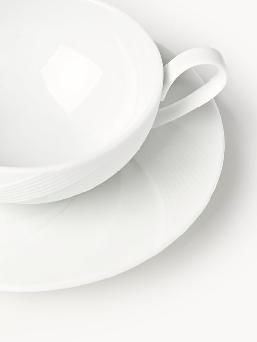 Adonis Porcelain Tea Cups with Saucers, Set of 4