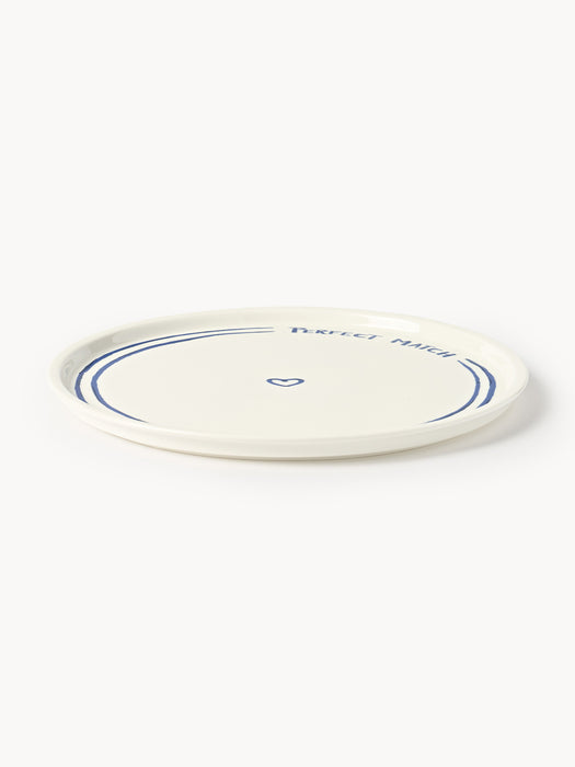 Porcelain Charger Plate Tutti with Decorative Motif