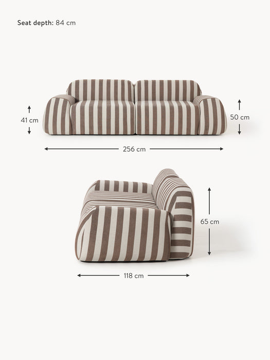 Modular Striped Sofa Wolke 3-seater