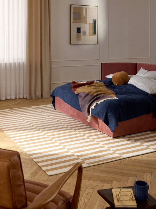Donna Hand-Woven Kelim Rug with Stripes