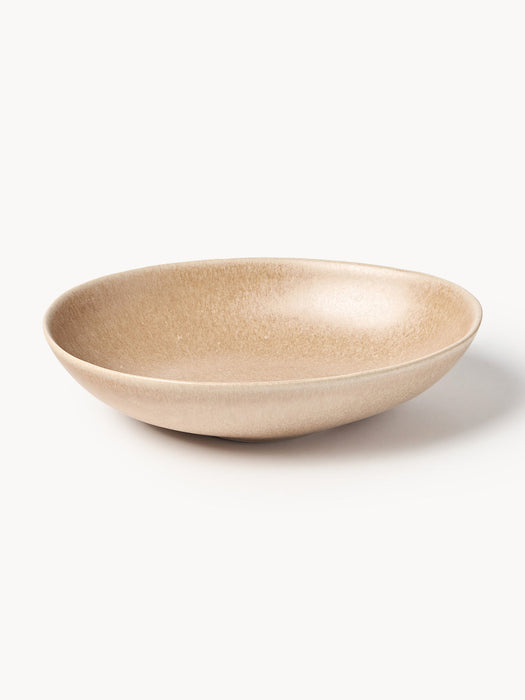 Macey Handmade Organic Shaped Soup Plates, Set of 4