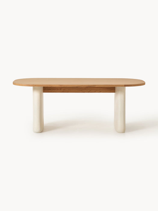 Dune Oval Oak Wood Dining Table, in various sizes