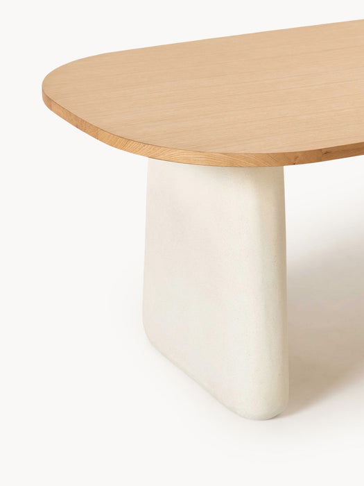 Dune Oval Oak Wood Dining Table, in various sizes