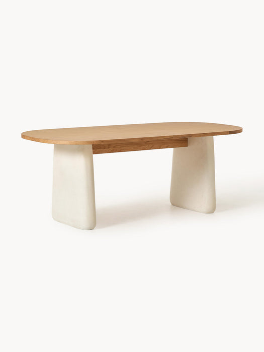 Dune Oval Oak Wood Dining Table, in various sizes
