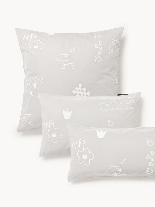 Crosby Studios Cotton Pillowcase Jouy with Embroidered Pattern