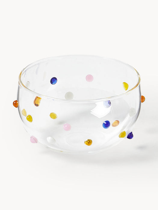 Perli Small Mouth-Blown Borosilicate Bowls, Set of 4