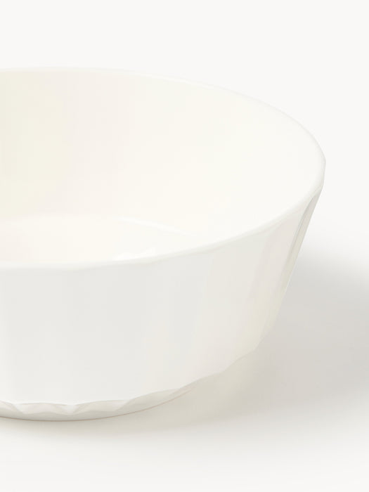 Porcelain Small Bowls Antonin with Embossed Pattern Set of 4