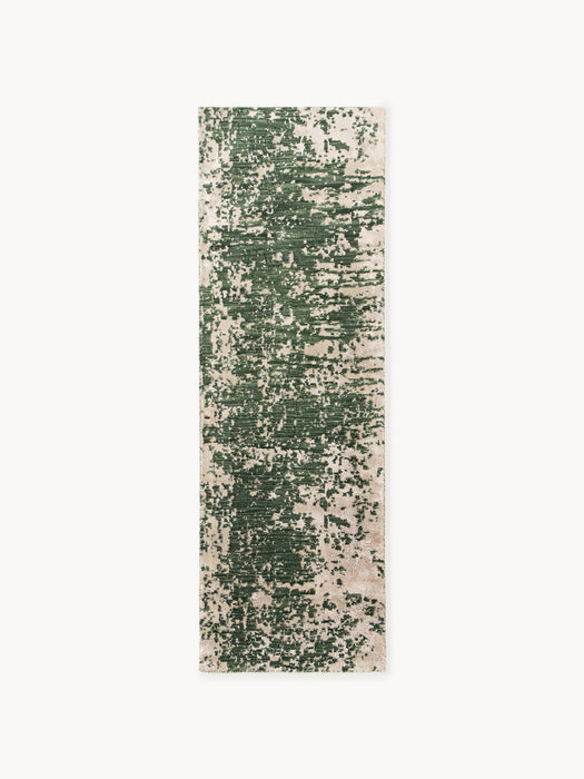 Hand-Woven Wool Runner Cynthia with Abstract Pattern
