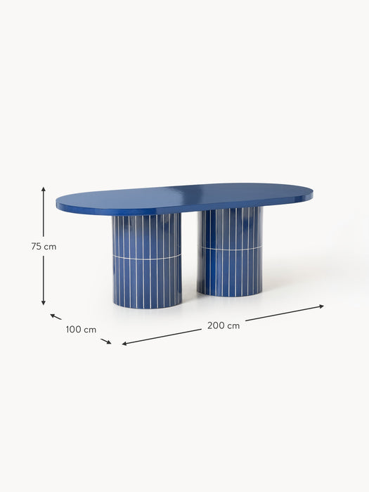 Oval Garden Table Saya 200x100 cm