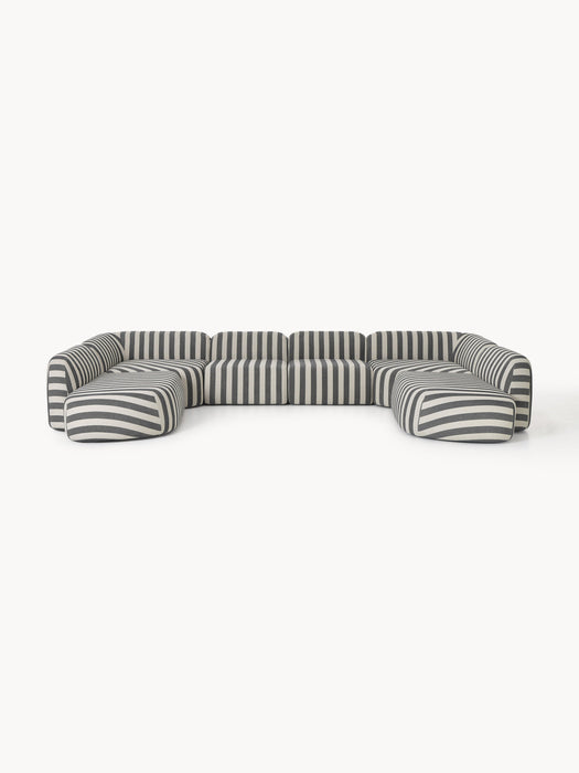XL Modular Striped Sofa Wolke