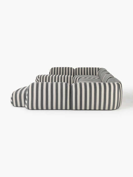XL Modular Striped Sofa Wolke
