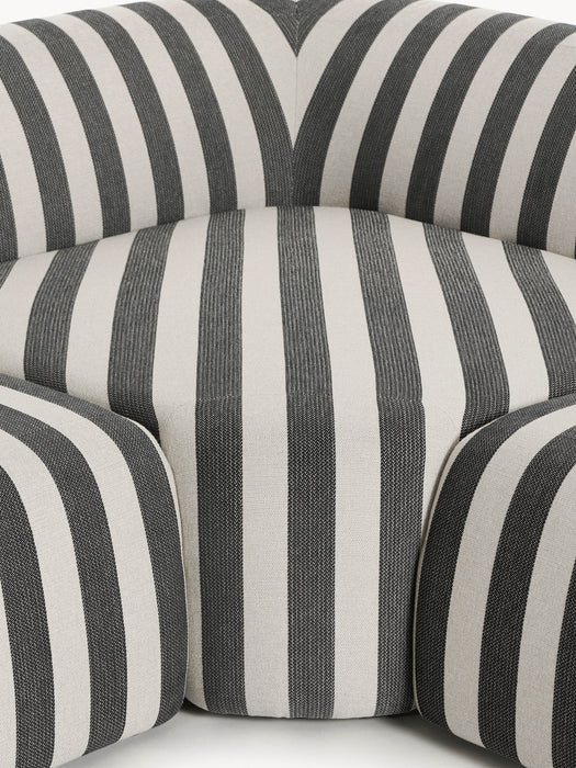 XL Modular Striped Sofa Wolke