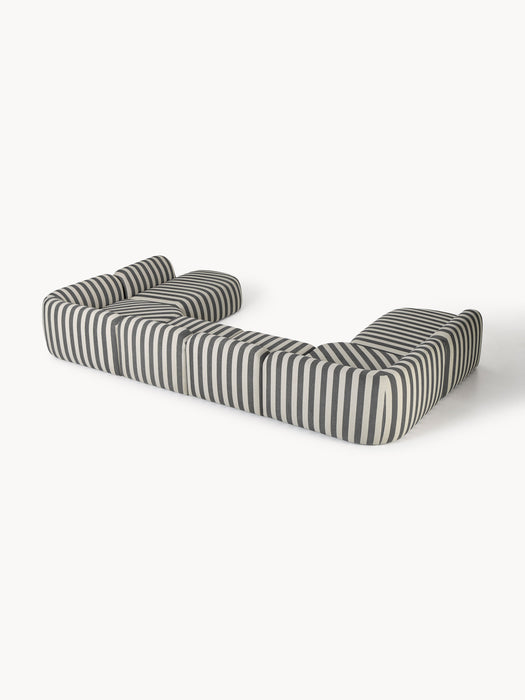 XL Modular Striped Sofa Wolke