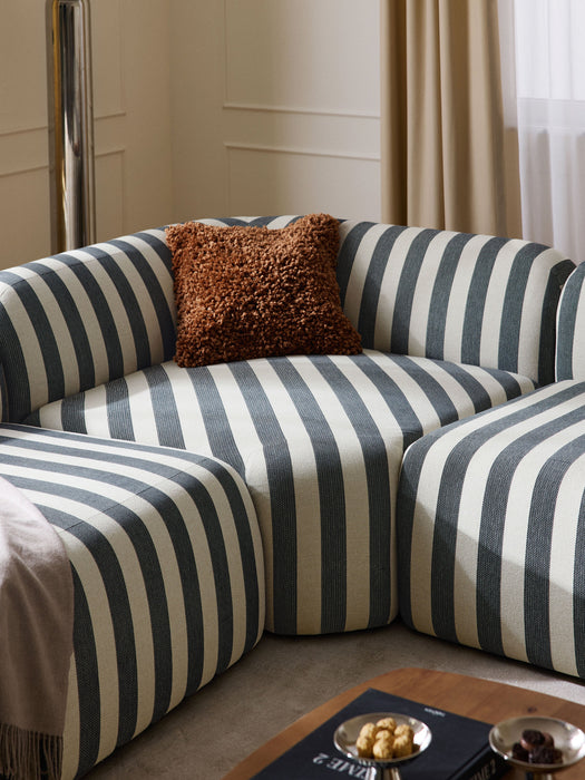 XL Modular Striped Sofa Wolke