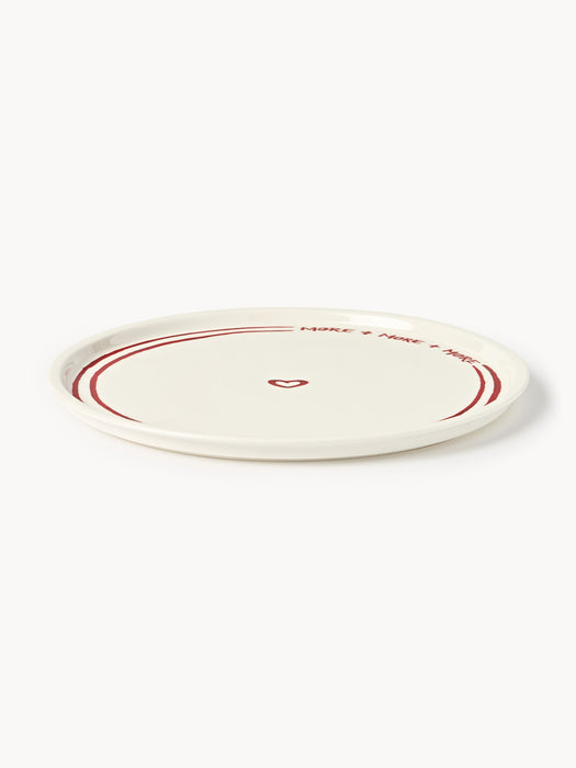 Porcelain Charger Plate Tutti with Decorative Motif